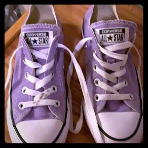 Lavender converse low tops